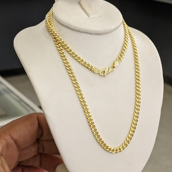 14kt Real Gold Miami Cuban Style Chain 3.6 mm 20 Inches - Picture 3 of 12